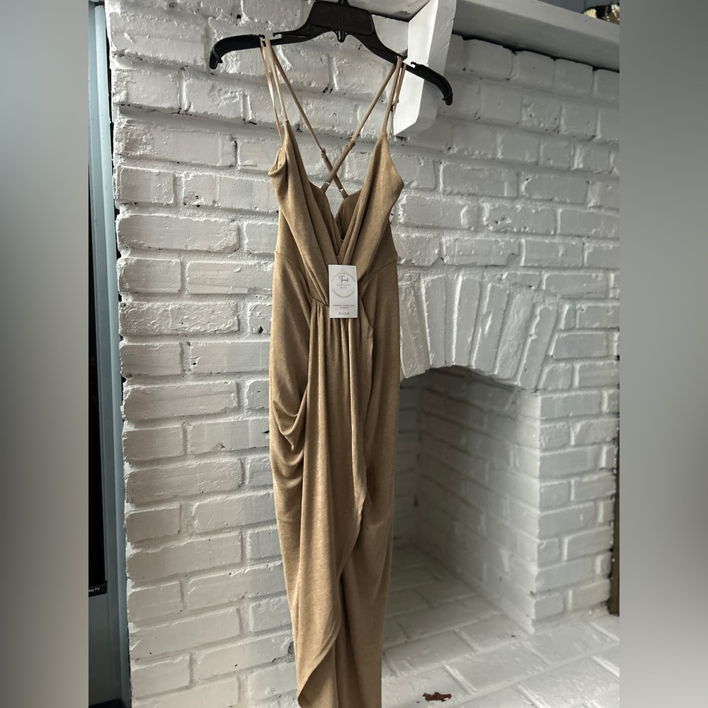 Mable Gold high low dress